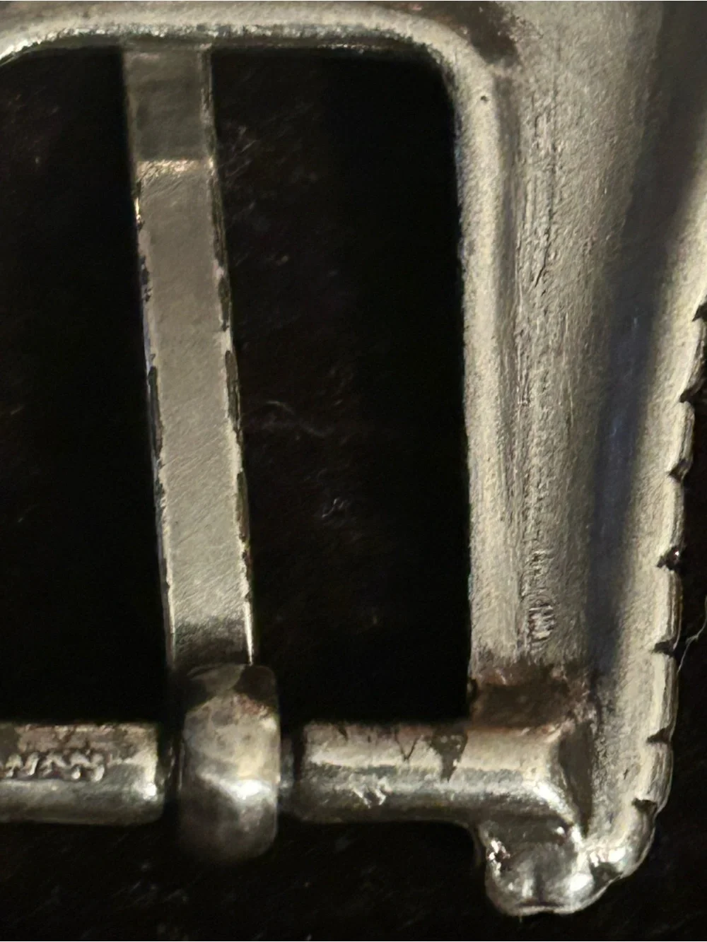 Engraved Western-Style Silver Belt Buckle Set